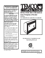 Preview for 1 page of Temco DV1000N Installation And Operating Manual