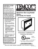 Temco PVF7400 Series Installation And Operating Instructions Manual preview