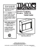 Предварительный просмотр 1 страницы Temco TBREF36 Homeowner'S Installation & Operating Manual