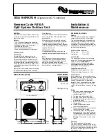 Предварительный просмотр 1 страницы TemperZone OSA 160RKTGH Installation & Maintenance