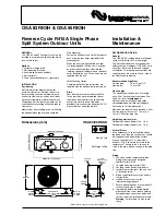 TemperZone OSA 83RKSH Installation & Maintenance предпросмотр