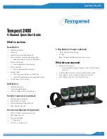 Tempest Tornado 2400 Quick Start Manual предпросмотр