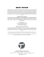 Preview for 12 page of Tempest VSM Series Owner'S Manual