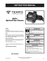 Preview for 1 page of Tempo Communications 915CL Instruction Manual