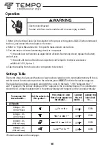 Preview for 10 page of Tempo Fitness MM810 Instruction Manual