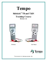 Tempo Fitness Sidekick 7B Training Manual preview