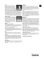 Preview for 3 page of TEMPUR Premium Flex Instructions For Use And Care Manual