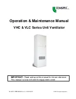 Предварительный просмотр 1 страницы Temspec VHC 30 Operation & Maintenance Manual