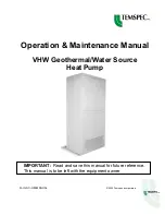 Temspec VHW 36 Operation & Maintenance Manual preview