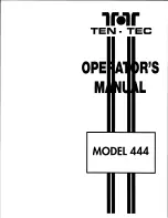 Preview for 2 page of Ten-Tec 444 Operator'S Manual