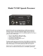 Ten-Tec 715 User Manual preview