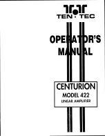 Ten-Tec Centurion 422 Operator'S Manual preview