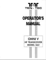 Предварительный просмотр 2 страницы Ten-Tec omni V 562 Operator'S Manual