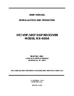 Ten-Tec RX-400A User Manual preview