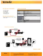 Предварительный просмотр 2 страницы Tenda D820B Technical Specifications