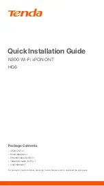 Tenda HG6 Quick Installation Manual preview