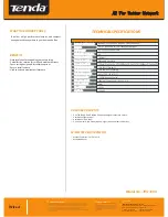 Preview for 2 page of Tenda TEG1008 Technical Specifications