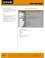 Preview for 2 page of Tenda TEG1224T Specifications