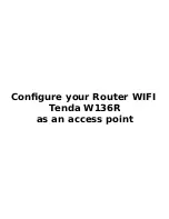 Tenda W136R Configuration Manual preview