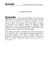 Preview for 2 page of Tenda W541R User Manual