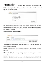 Preview for 10 page of Tenda W54A User Manual