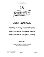 Tendercare Junior Snugseat Spring User Manual предпросмотр