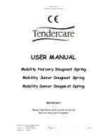 Tendercare Mobility Junior Snugseat Spring User Manual preview