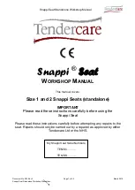 Предварительный просмотр 1 страницы Tendercare Snappi Seat Standalone Workshop Manual