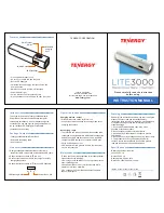 Предварительный просмотр 1 страницы Tenergy LITE3000 Instruction Manual