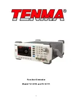 Предварительный просмотр 1 страницы Tenma 72-14110 Manual