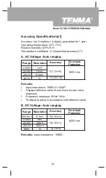 Предварительный просмотр 27 страницы Tenma 72-7222 Operating Manual