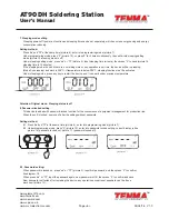 Предварительный просмотр 6 страницы Tenma at90dh User Manual