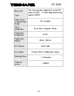 Preview for 16 page of Tenmars ST-109R User Manual