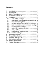 Preview for 3 page of Tenmars ST-141 User Manual