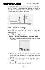 Preview for 11 page of Tenmars ST-141 User Manual