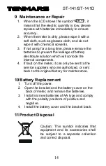 Preview for 17 page of Tenmars ST-141 User Manual