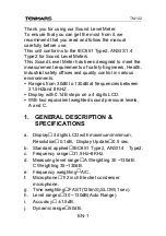 Preview for 3 page of Tenmars TM-102 User Manual