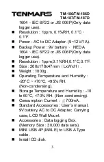 Preview for 5 page of Tenmars TM-186 User Manual