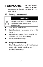 Preview for 19 page of Tenmars TM-186 User Manual