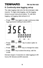 Preview for 11 page of Tenmars TM-192 Manual