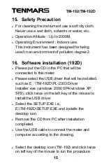 Preview for 17 page of Tenmars TM-192 Manual