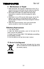 Preview for 17 page of Tenmars TM-197 User Manual