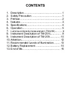 Preview for 3 page of Tenmars TM-201L User Manual