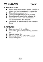 Предварительный просмотр 6 страницы Tenmars TM-207 User Manual