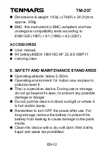 Предварительный просмотр 14 страницы Tenmars TM-207 User Manual