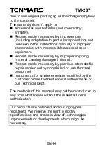 Предварительный просмотр 16 страницы Tenmars TM-207 User Manual