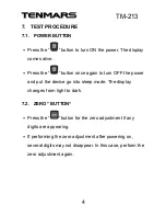 Preview for 6 page of Tenmars TM-213 User Manual