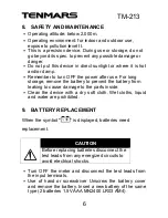 Preview for 8 page of Tenmars TM-213 User Manual