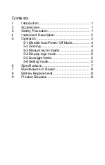 Предварительный просмотр 3 страницы Tenmars TM-291 User Manual