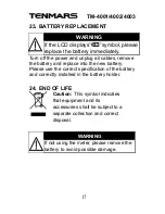 Предварительный просмотр 18 страницы Tenmars TM-4001 User Manual